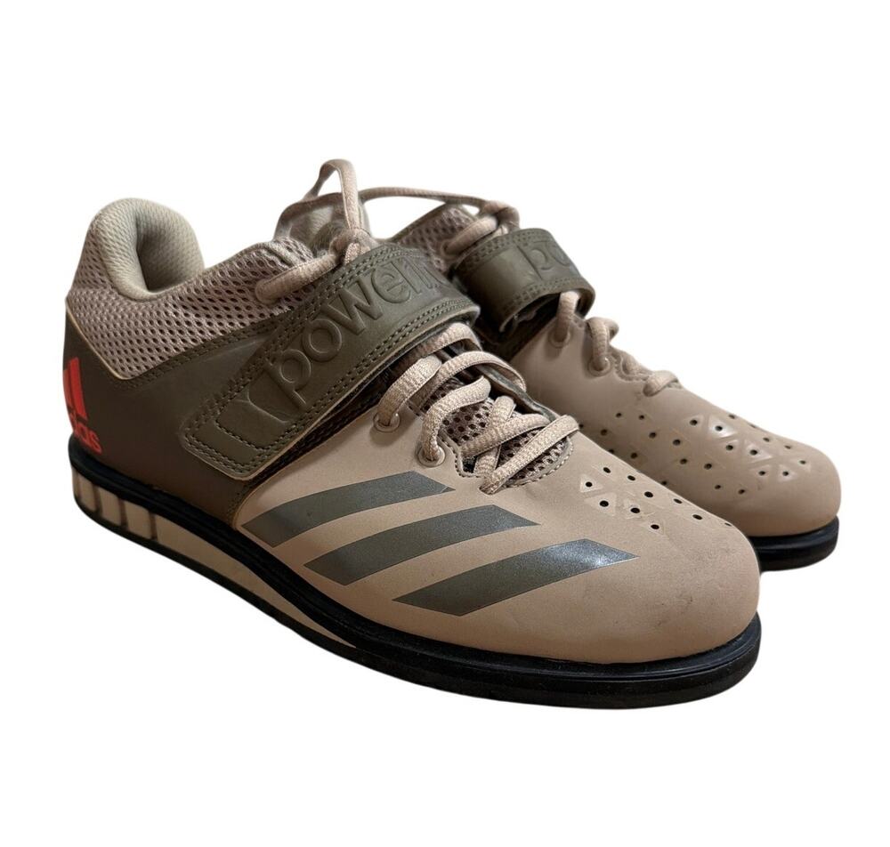 Adidas Powerlift 3.1 Tech Beige Squat Shoes Men's 6.5 Women's 7.5 BA8017